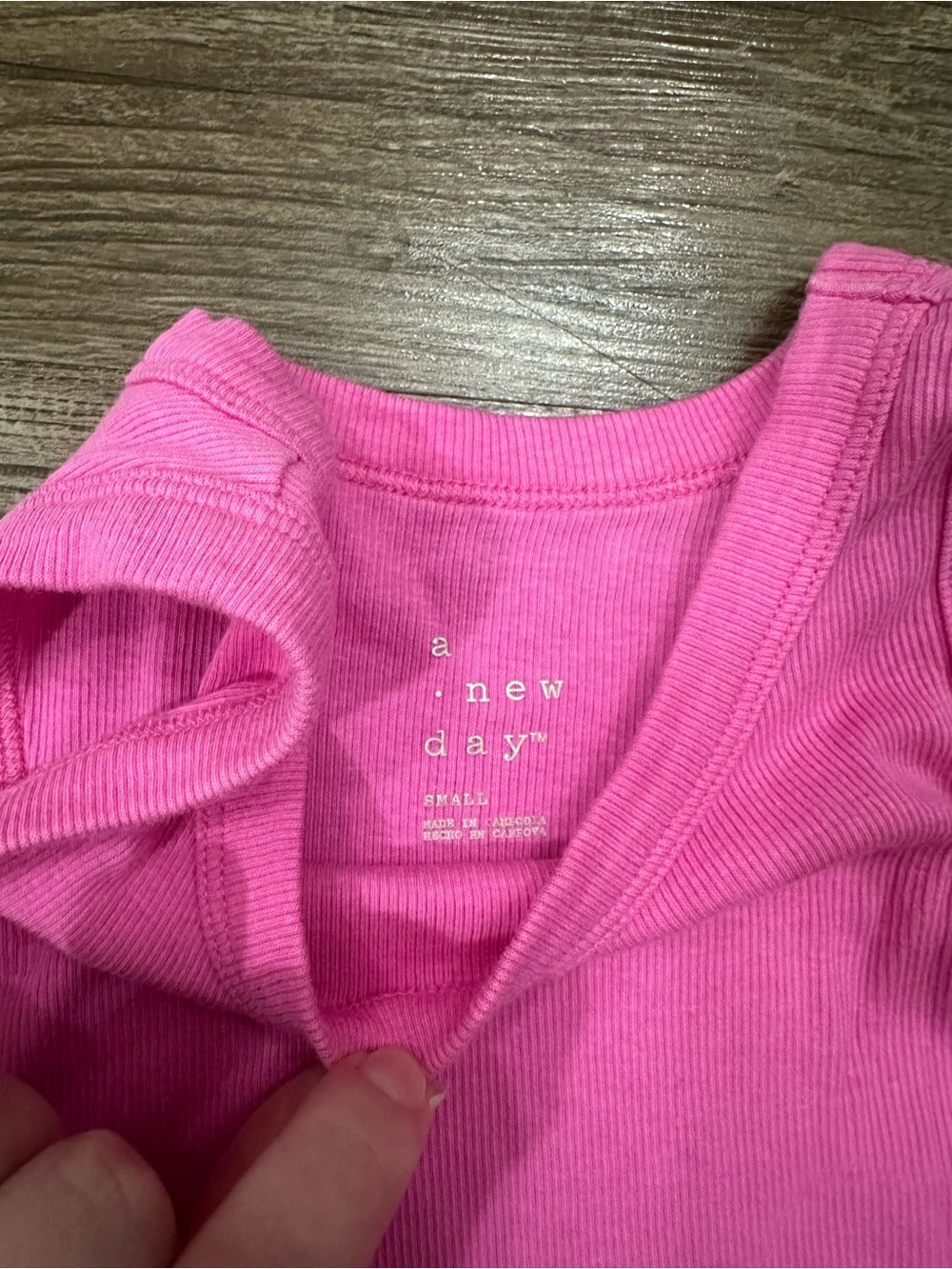 a new day Bright Pink Ribbed Tank Top - Picture 2 of 3